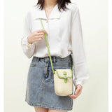 Straw Woven Small Phone Bag Ladies Shoulder Crossbody Messenger Bags