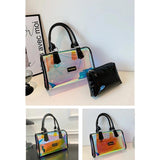 Clear PVC Shoulder Bags 2pcs Handbag Transparent Bags for Women