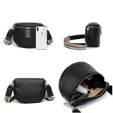 Women's High Soft Leather Saddle Bag Shoulder Messenger Bag