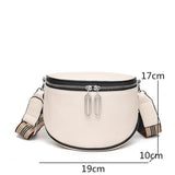 Women's High Soft Leather Saddle Bag Shoulder Messenger Bag