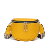 Women's High Soft Leather Saddle Bag Shoulder Messenger Bag