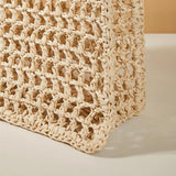 Summer Woven Tote Hollow Weaving Underarm Bag for Seaside Holiday