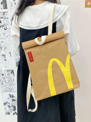 Canvas Shoulder Bag Large Capacity Backpack for Women