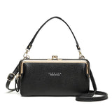 Solid Leather Shoulder Bag Crossbody Bags for Women Purses Handbags