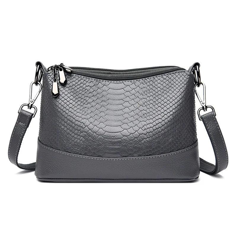 Crocodile Pattern Shoulder Bag Women Vintage Look Messenger Bag