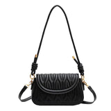 Winter Leather Flap Crossbody Bag for Women
