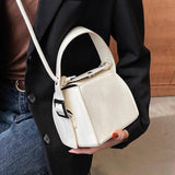 Retro Bucket Bag PU Leather Women's Tote Handbag
