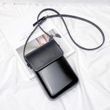 Mini PU Leather Crossbody Bag for Women Girls Ladies Solid Color Phone Purse