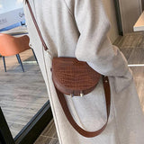 Crocodile Pattern Shoulder Bag Crossbody Handbag Phone Purse