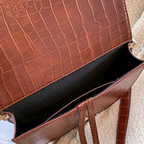 Crocodile Pattern Shoulder Bag Crossbody Handbag Phone Purse