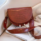 Crocodile Pattern Shoulder Bag Crossbody Handbag Phone Purse