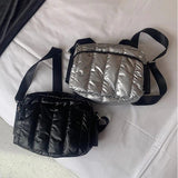 Winter Crossbody Down Bag Handbag with Strap