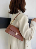 Women's Top Handle Shoulder Bags Pu Leather Solid