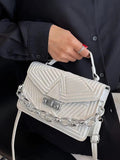 Women's Pu Leather Shoulder Bag Top Handle Chain Crossbody