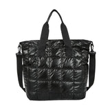Quilted Crossbody Bag Solid Padded Satchel Retro Square Shoulder Bag