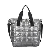 Quilted Crossbody Bag Solid Padded Satchel Retro Square Shoulder Bag