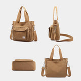 Women Canvas Crossbody Handbag Large Shoulder Tote Nylon Messenger Bag