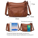 Women's Soft Leather Cosmetic Bag Large Capacity Travel Bag