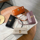 Shoulder Handbag Crocodile Pattern Female Tote Hasp Closure