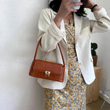 Shoulder Handbag Crocodile Pattern Female Tote Hasp Closure