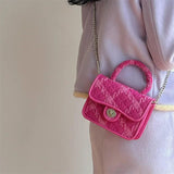 Women Lock Shoulder Bags Handbag Chain Small Large Square Bag