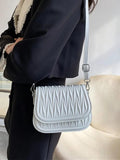 Solid Flap Women's Crossbody Bag PU Leather Handbag