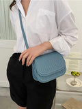 Solid Flap Women's Crossbody Bag PU Leather Handbag