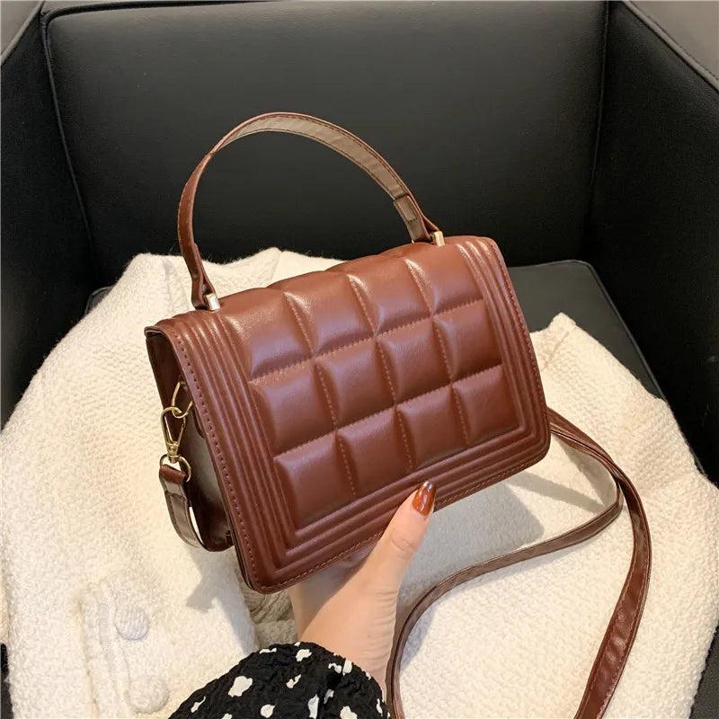 Diamond Lattice Shoulder Bag Crossbody Tote for Woman