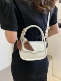 PU Leather Shoulder Bags for Women Top Handle Small Flap Crossbody Bag