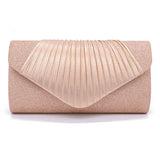 Glitter Flap Evening Bag Clutch Bridal Shoulder Prom Handbag