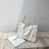 Women's Shoulder Bag Large-capacity Tote Handbag Solid Color Underarm Bag