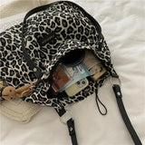Leopard Tote Bag Women PU Shoulder Handbag Crossbody OL Style Handle Bag