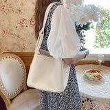 Solid Bucket Shoulder Bag Female PU Leather Shoulder Messenger Bag Lady Handbag