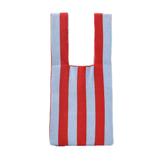 Women's Striped Shoulder Bag Large Capacity Luxury Handbag