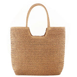 Women Straw Beach Shoulder Handbag Large Capacity Lady Vacation Bag