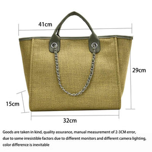 Casual Ladies Chain Tote Bag Shoulder Handbag for Women