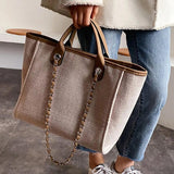 Casual Ladies Chain Tote Bag Shoulder Handbag for Women