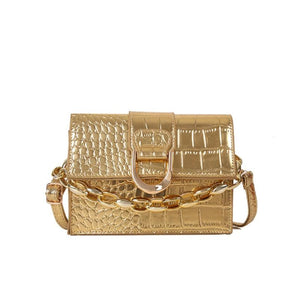 Crocodile Print Chain Handbag Shoulder Bag
