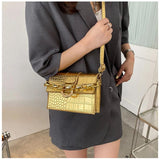 Crocodile Print Chain Handbag Shoulder Bag