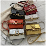Crocodile Print Chain Handbag Shoulder Bag