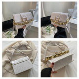 Crocodile Print Chain Handbag Shoulder Bag