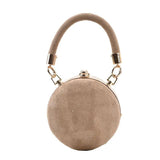 Retro Suede Ball Shoulder Bag Frosted Handbag