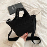 Small Solid Women's Canvas Shoulder Bag