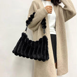 Women's Plush Fabric Axillary Bags Crossbody Bag Winter Female