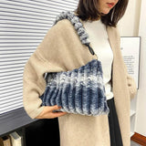Women's Plush Fabric Axillary Bags Crossbody Bag Winter Female