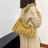 Women's Plush Fabric Axillary Bags Crossbody Bag Winter Female
