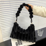 Women's Plush Fabric Axillary Bags Crossbody Bag Winter Female