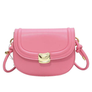 Solid Leather Crossbody Bag for Women Flap Messenger Bag Sac A Main