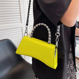 Neon Yellow Green Armpit Bag Wide Strap Handbag