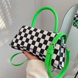 Neon Yellow Green Armpit Bag Wide Strap Handbag